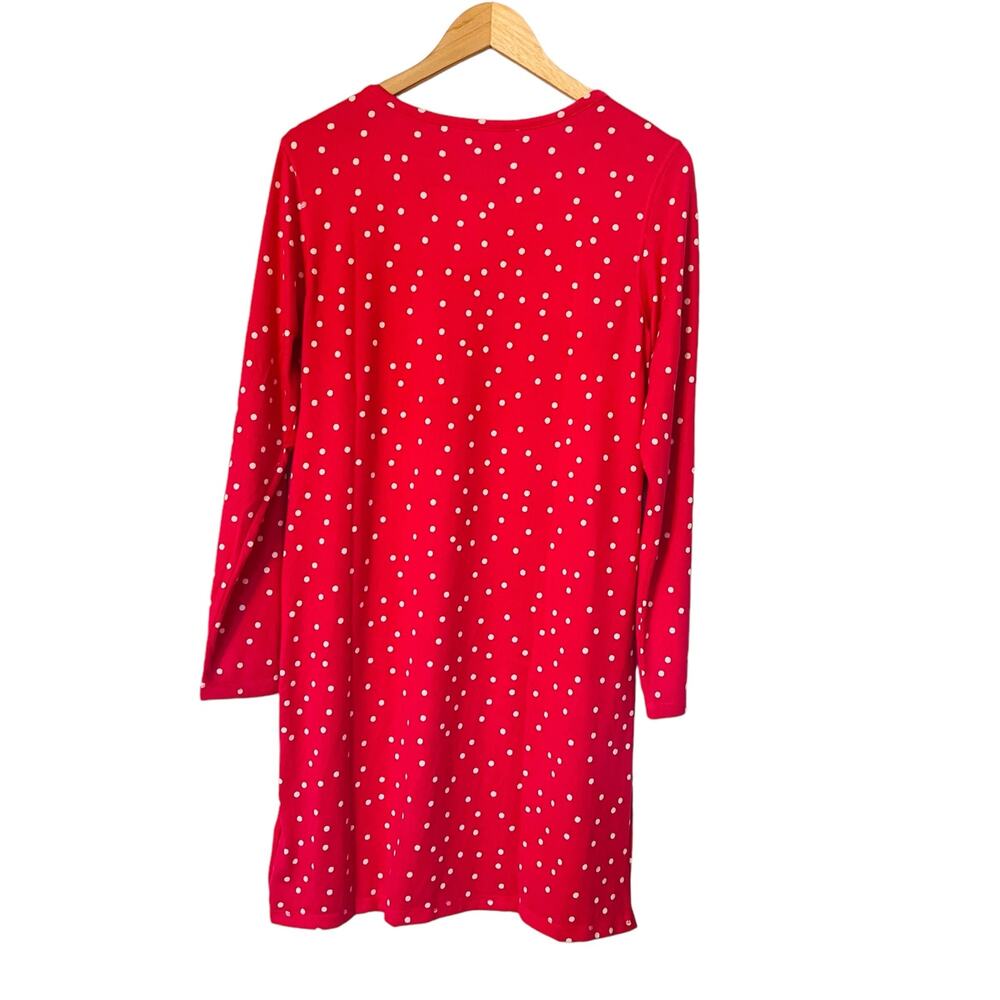 Charter Club Intimates Polka Dot Long Sleeve Night Dress Size S Small NWT Pink - Picture 3 of 9